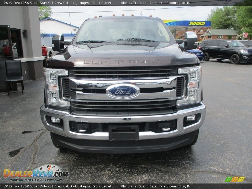 2019 Ford F250 Super Duty XLT Crew Cab 4x4 Magma Red / Camel Photo #32