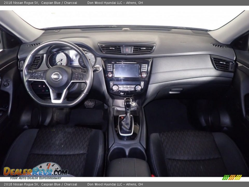 2018 Nissan Rogue SV Caspian Blue / Charcoal Photo #23