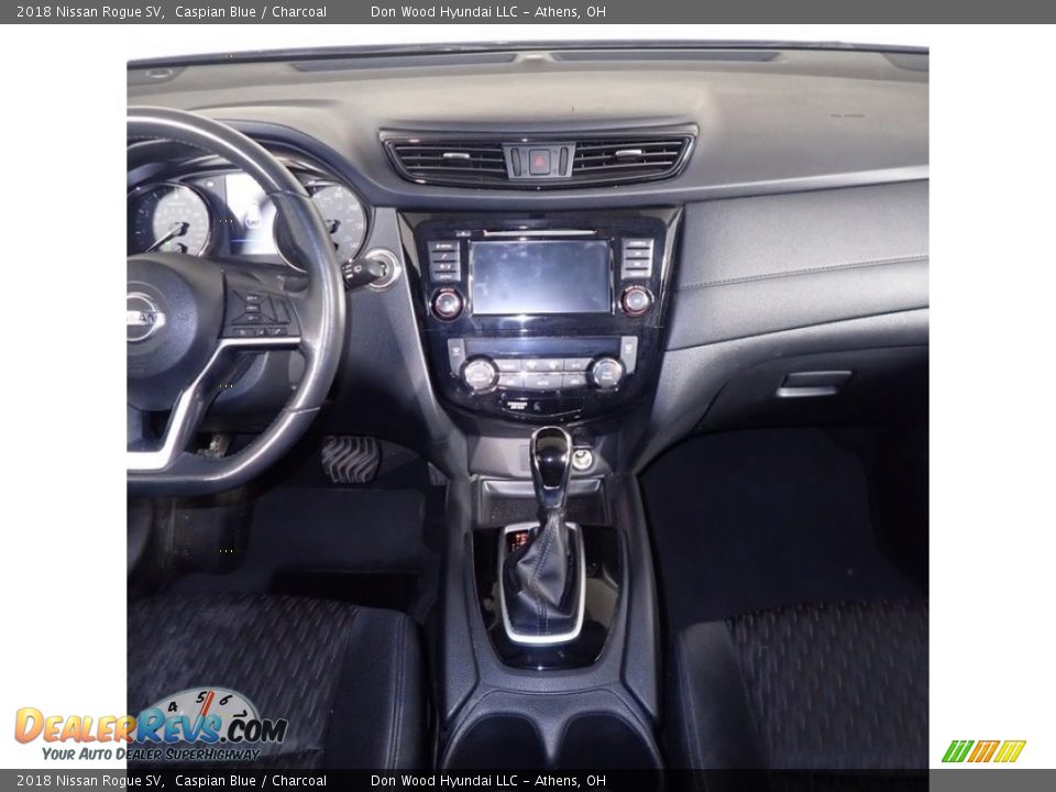 2018 Nissan Rogue SV Caspian Blue / Charcoal Photo #24