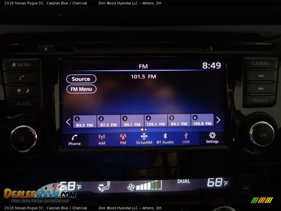 2018 Nissan Rogue SV Caspian Blue / Charcoal Photo #25