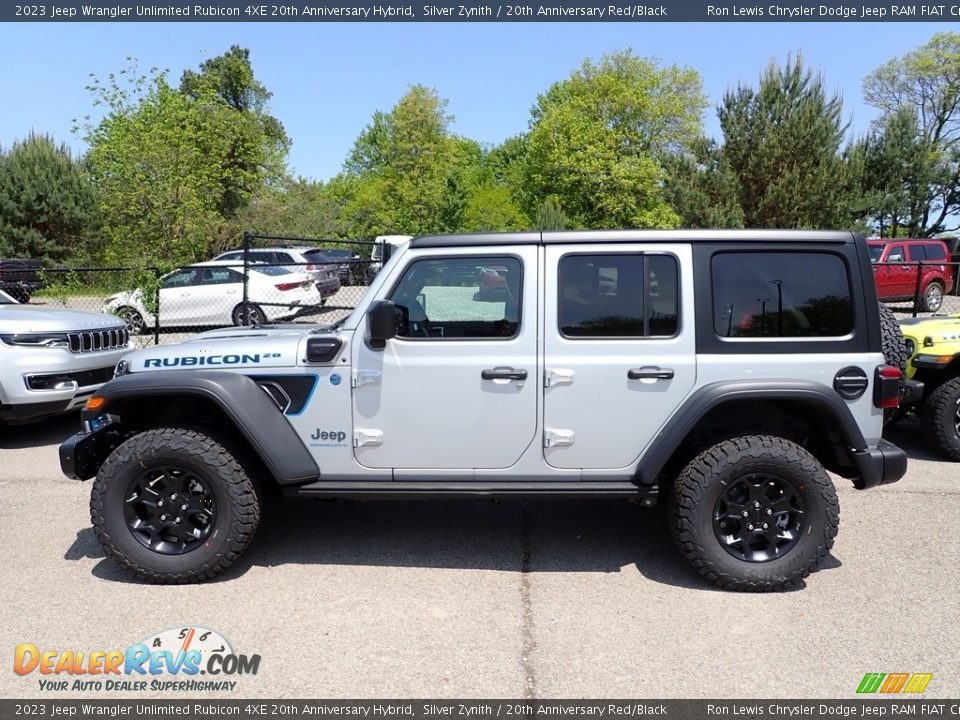 2023 Jeep Wrangler Unlimited Rubicon 4XE 20th Anniversary Hybrid Silver Zynith / 20th Anniversary Red/Black Photo #2