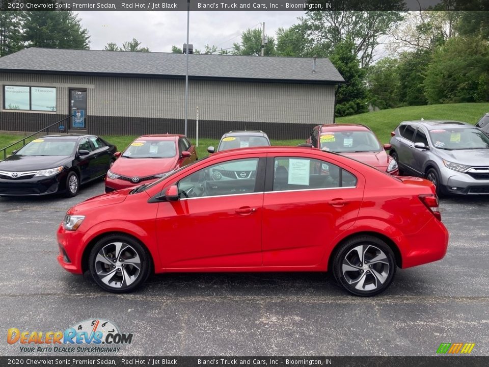 2020 Chevrolet Sonic Premier Sedan Red Hot / Jet Black Photo #1