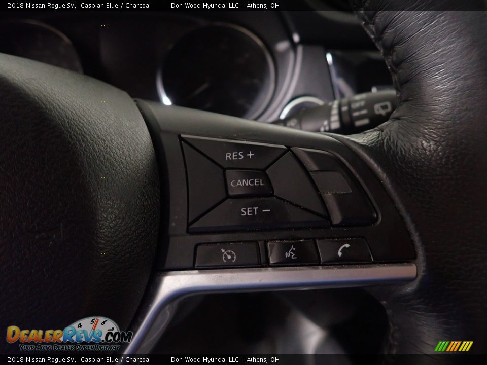 2018 Nissan Rogue SV Caspian Blue / Charcoal Photo #28