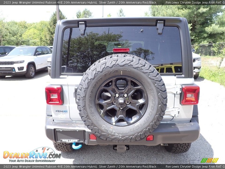 2023 Jeep Wrangler Unlimited Rubicon 4XE 20th Anniversary Hybrid Silver Zynith / 20th Anniversary Red/Black Photo #4