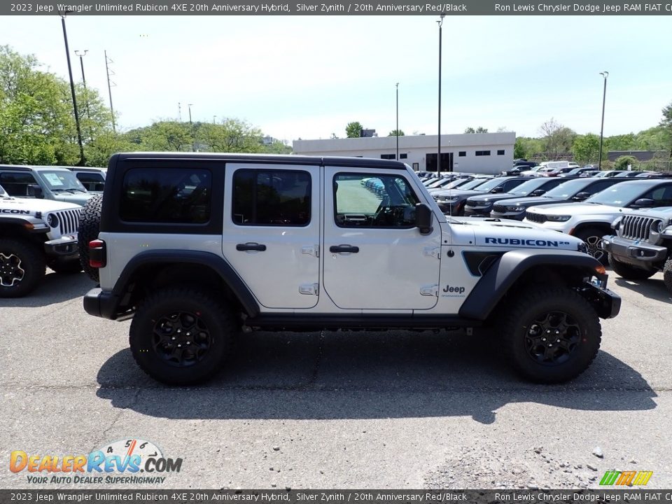 2023 Jeep Wrangler Unlimited Rubicon 4XE 20th Anniversary Hybrid Silver Zynith / 20th Anniversary Red/Black Photo #6