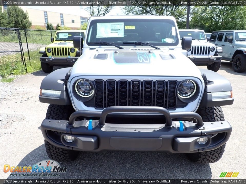 2023 Jeep Wrangler Unlimited Rubicon 4XE 20th Anniversary Hybrid Silver Zynith / 20th Anniversary Red/Black Photo #8