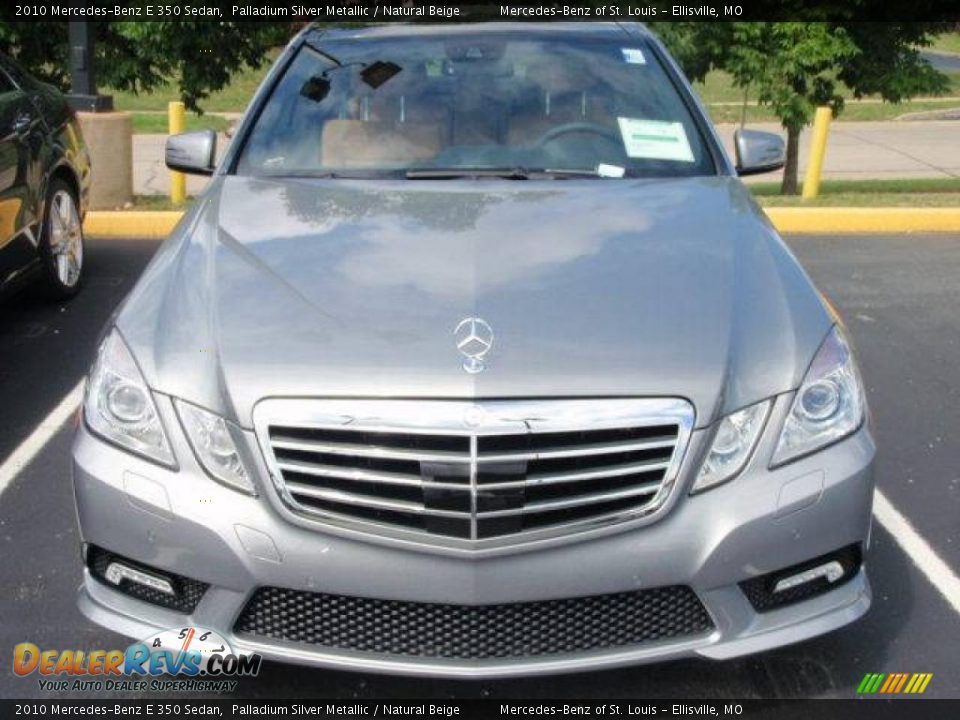 2010 Mercedes-Benz E 350 Sedan Palladium Silver Metallic / Natural Beige Photo #2