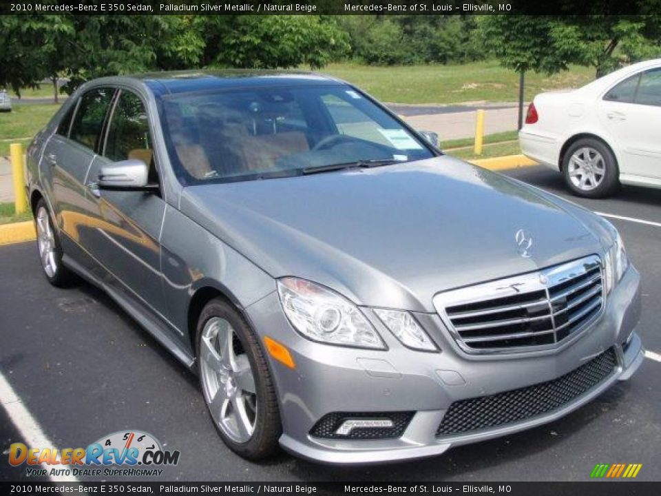 2010 Mercedes-Benz E 350 Sedan Palladium Silver Metallic / Natural Beige Photo #3