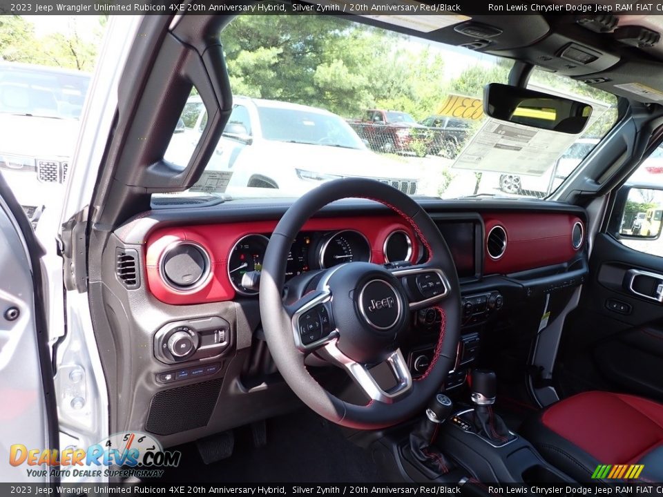 2023 Jeep Wrangler Unlimited Rubicon 4XE 20th Anniversary Hybrid Silver Zynith / 20th Anniversary Red/Black Photo #14