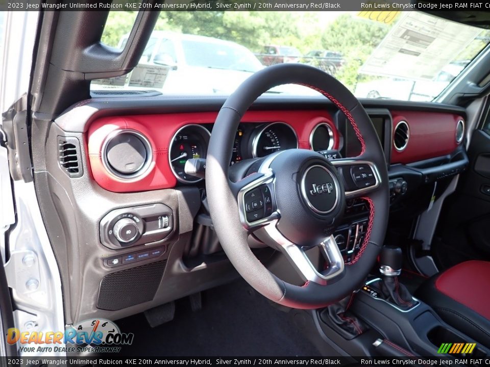 2023 Jeep Wrangler Unlimited Rubicon 4XE 20th Anniversary Hybrid Silver Zynith / 20th Anniversary Red/Black Photo #24