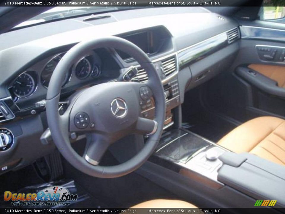 2010 Mercedes-Benz E 350 Sedan Palladium Silver Metallic / Natural Beige Photo #10