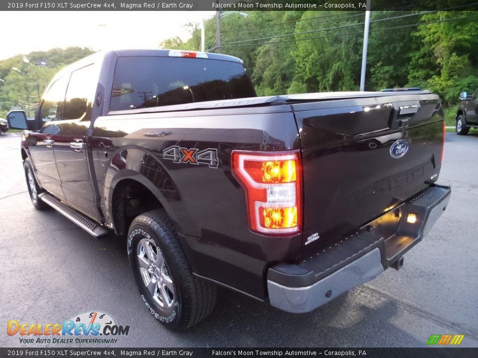 2019 Ford F150 XLT SuperCrew 4x4 Magma Red / Earth Gray Photo #5