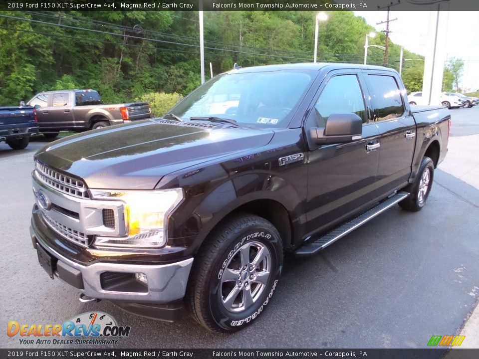 2019 Ford F150 XLT SuperCrew 4x4 Magma Red / Earth Gray Photo #7