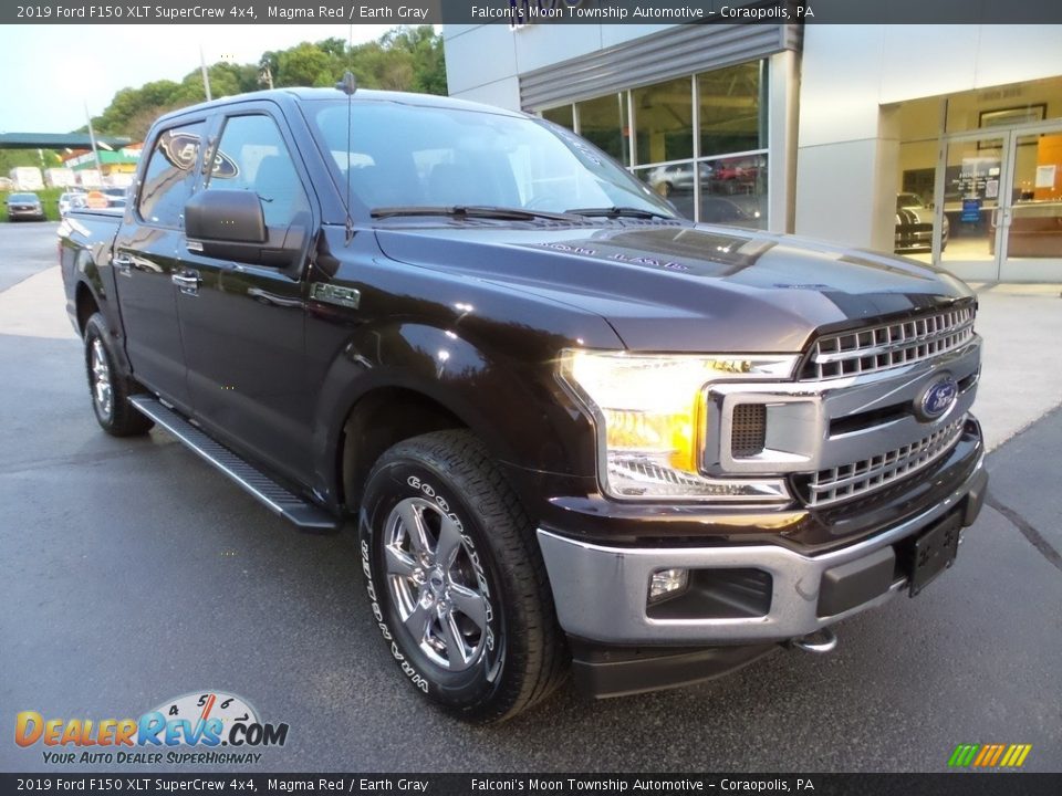 2019 Ford F150 XLT SuperCrew 4x4 Magma Red / Earth Gray Photo #9