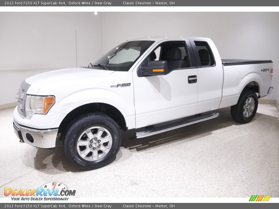 2013 Ford F150 XLT SuperCab 4x4 Oxford White / Steel Gray Photo #3