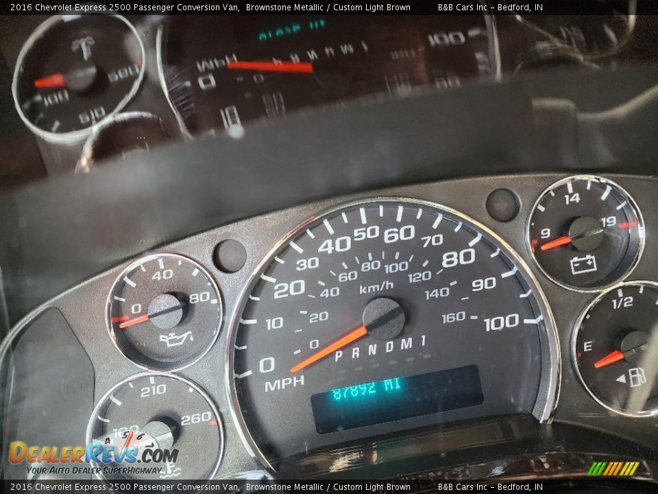 2016 Chevrolet Express 2500 Passenger Conversion Van Gauges Photo #28