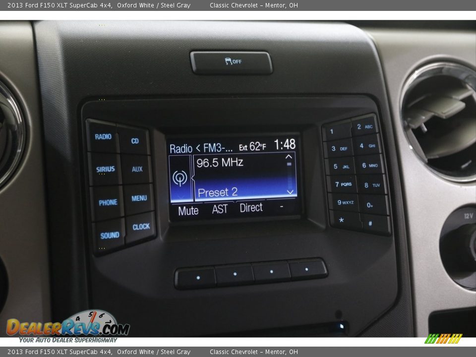 2013 Ford F150 XLT SuperCab 4x4 Oxford White / Steel Gray Photo #11