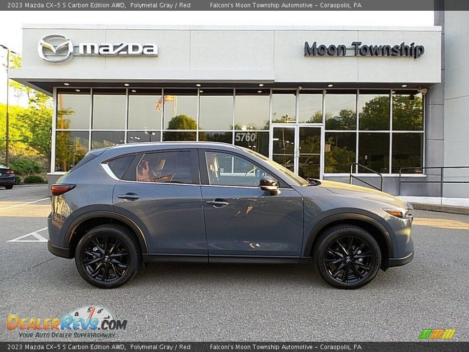 2023 Mazda CX-5 S Carbon Edition AWD Polymetal Gray / Red Photo #1