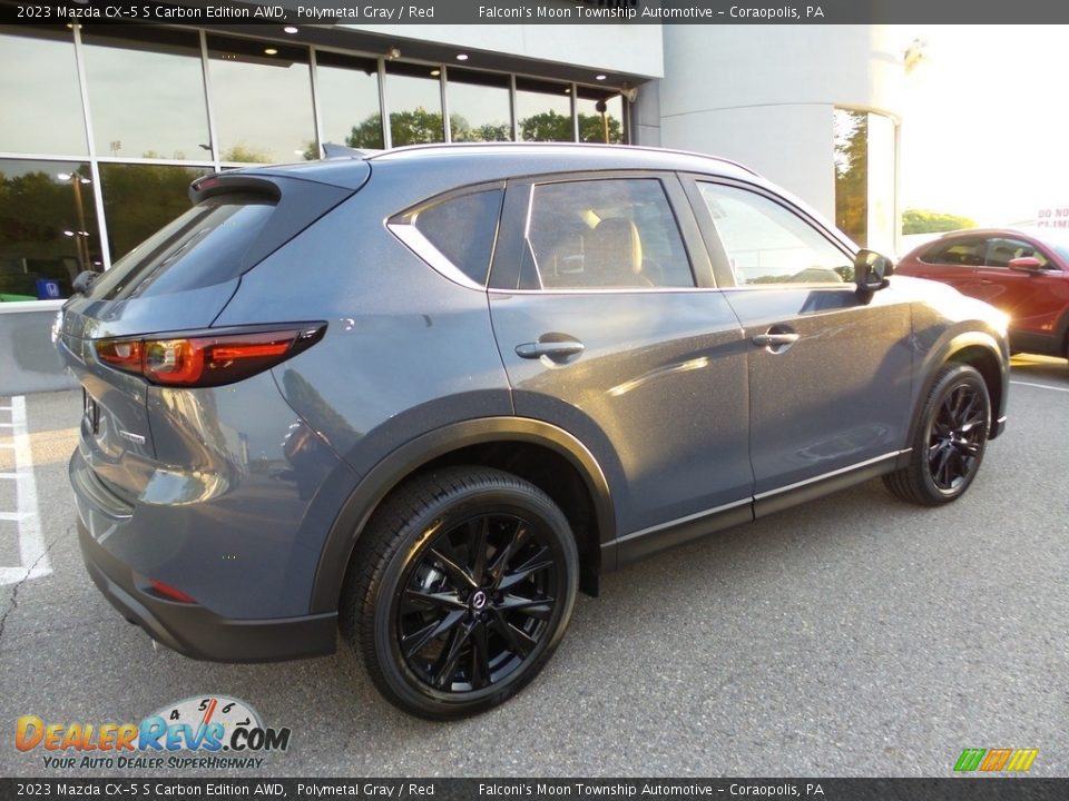 2023 Mazda CX-5 S Carbon Edition AWD Polymetal Gray / Red Photo #2