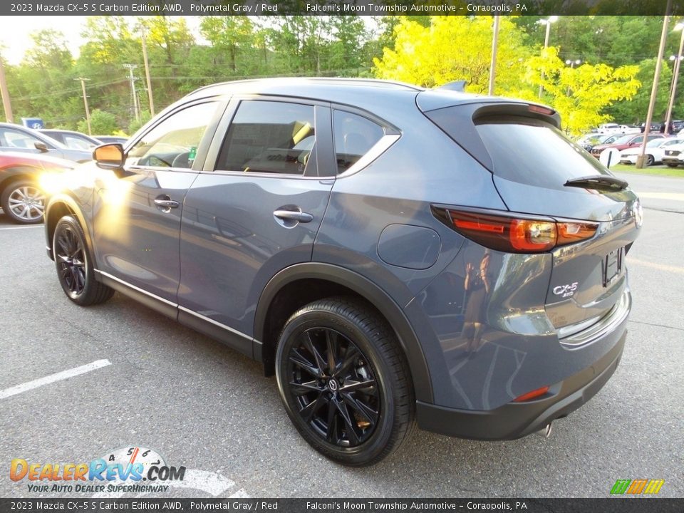 2023 Mazda CX-5 S Carbon Edition AWD Polymetal Gray / Red Photo #5