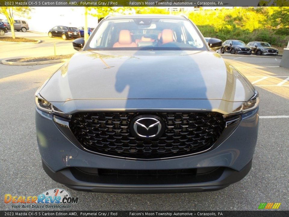 2023 Mazda CX-5 S Carbon Edition AWD Polymetal Gray / Red Photo #8