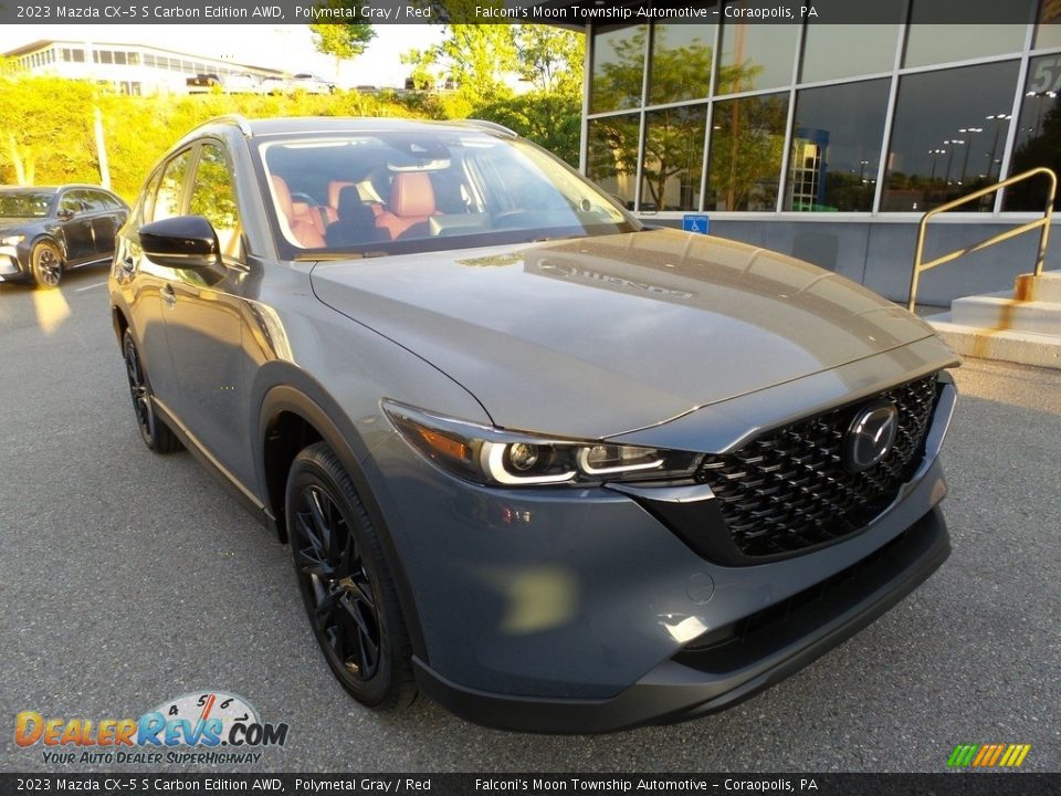 2023 Mazda CX-5 S Carbon Edition AWD Polymetal Gray / Red Photo #9
