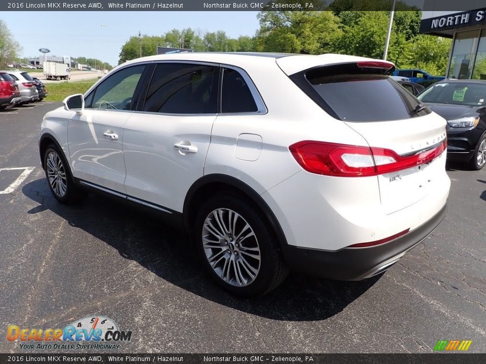 2016 Lincoln MKX Reserve AWD White Platinum / Hazelnut Photo #3