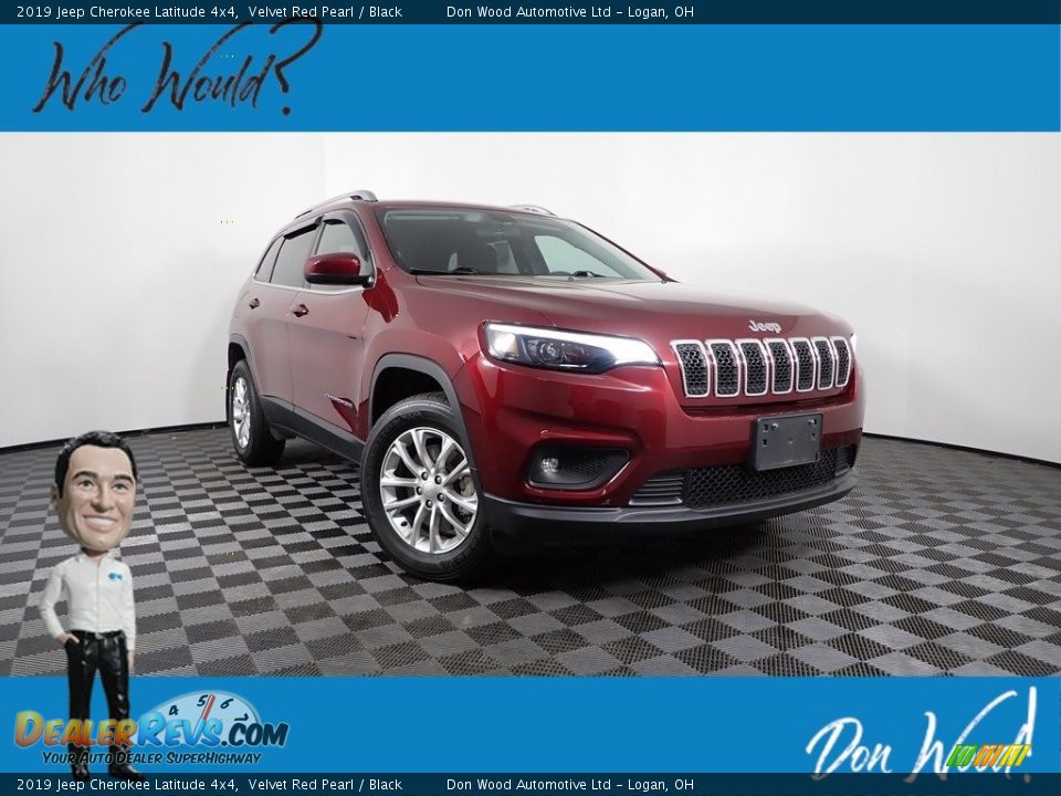 2019 Jeep Cherokee Latitude 4x4 Velvet Red Pearl / Black Photo #1
