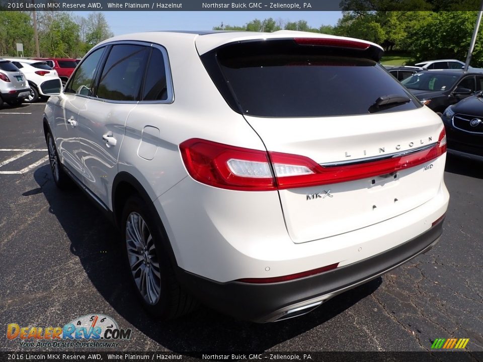 2016 Lincoln MKX Reserve AWD White Platinum / Hazelnut Photo #4