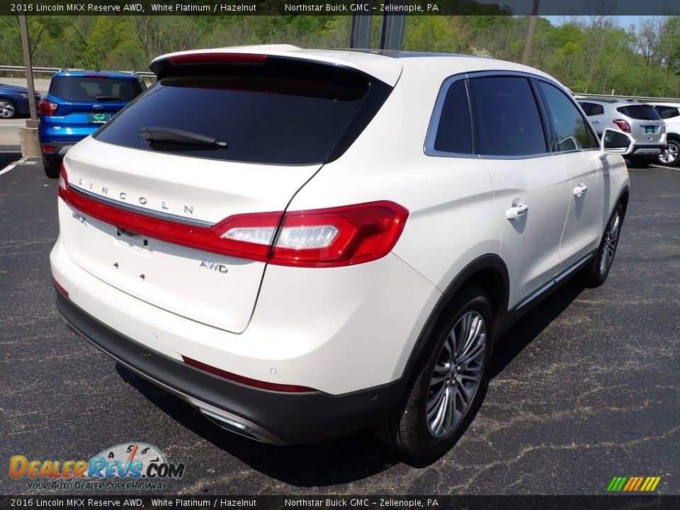 2016 Lincoln MKX Reserve AWD White Platinum / Hazelnut Photo #6