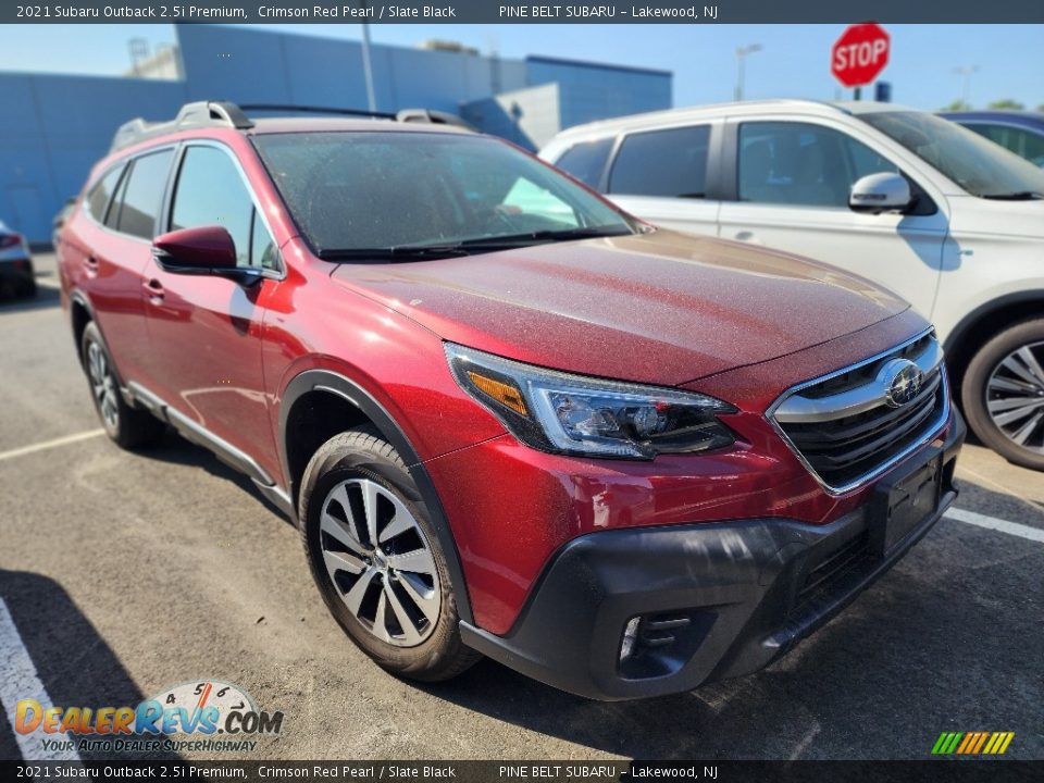 2021 Subaru Outback 2.5i Premium Crimson Red Pearl / Slate Black Photo #2