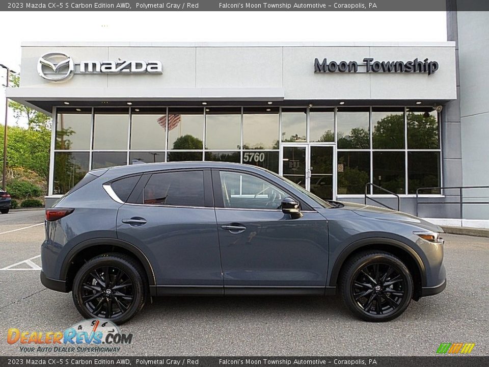 2023 Mazda CX-5 S Carbon Edition AWD Polymetal Gray / Red Photo #1