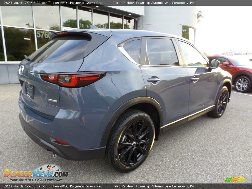 2023 Mazda CX-5 S Carbon Edition AWD Polymetal Gray / Red Photo #2