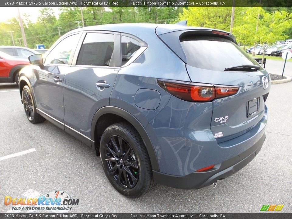 2023 Mazda CX-5 S Carbon Edition AWD Polymetal Gray / Red Photo #5