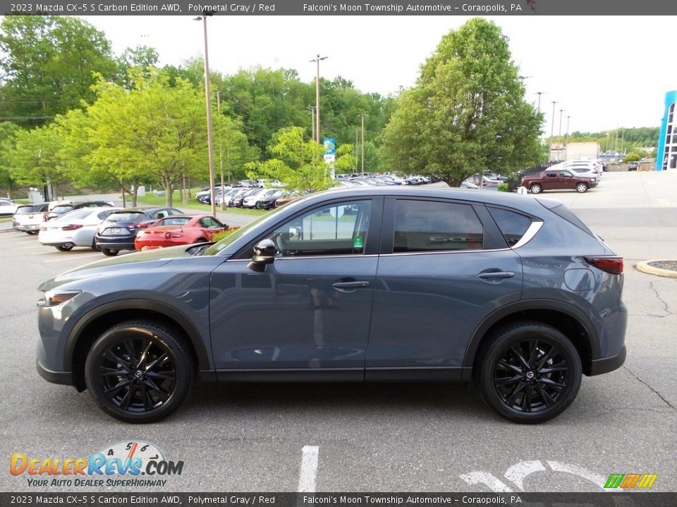 2023 Mazda CX-5 S Carbon Edition AWD Polymetal Gray / Red Photo #6