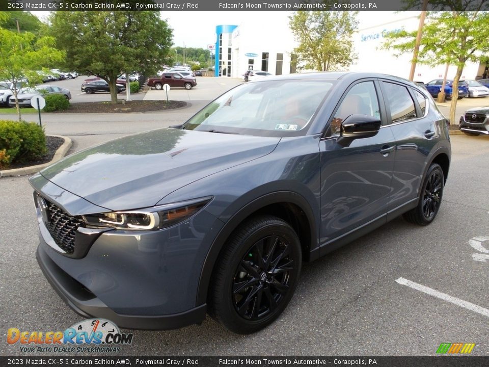 2023 Mazda CX-5 S Carbon Edition AWD Polymetal Gray / Red Photo #7