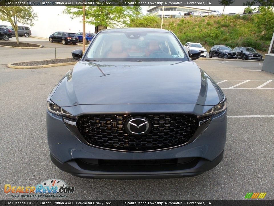 2023 Mazda CX-5 S Carbon Edition AWD Polymetal Gray / Red Photo #8