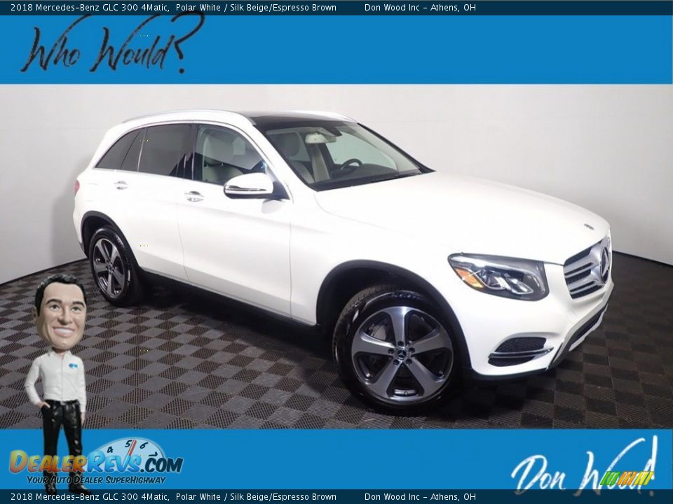 2018 Mercedes-Benz GLC 300 4Matic Polar White / Silk Beige/Espresso Brown Photo #1