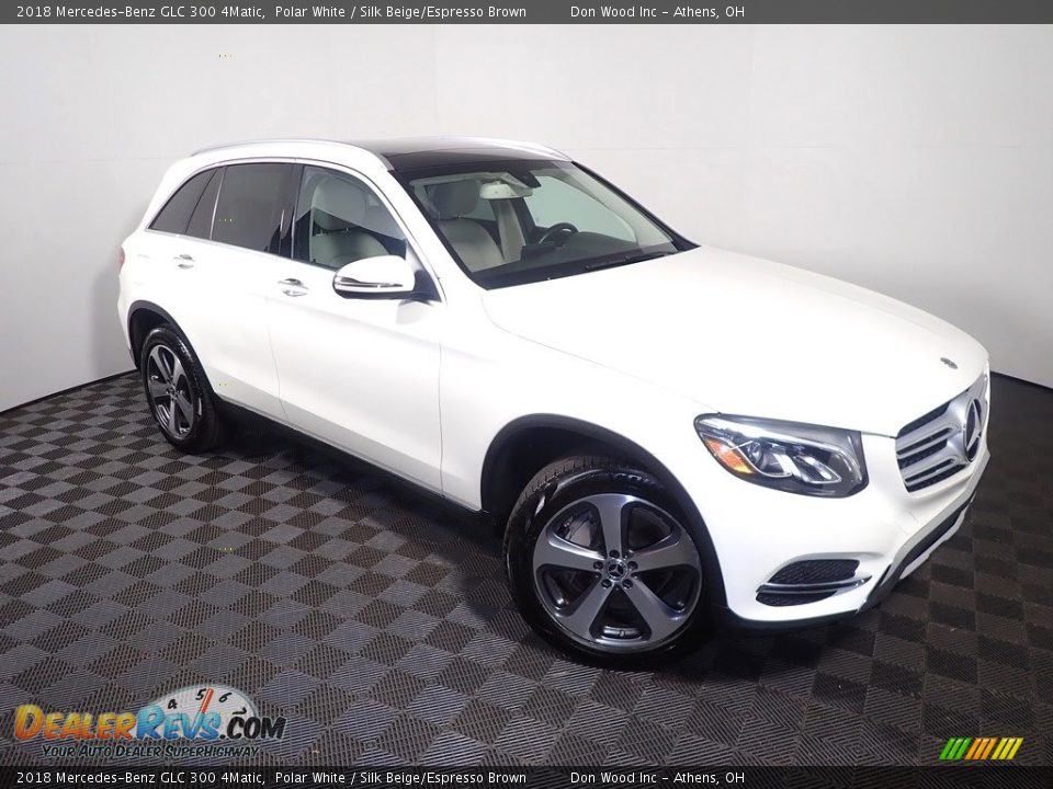 2018 Mercedes-Benz GLC 300 4Matic Polar White / Silk Beige/Espresso Brown Photo #5