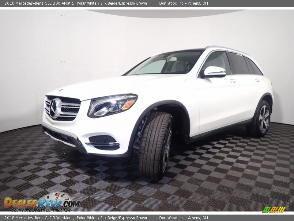 2018 Mercedes-Benz GLC 300 4Matic Polar White / Silk Beige/Espresso Brown Photo #9