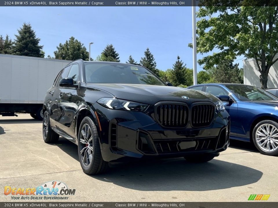 2024 BMW X5 xDrive40i Black Sapphire Metallic / Cognac Photo #1