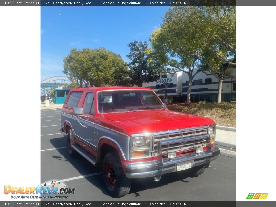 1983 Ford Bronco XLT 4x4 Candyapple Red / Red Photo #3