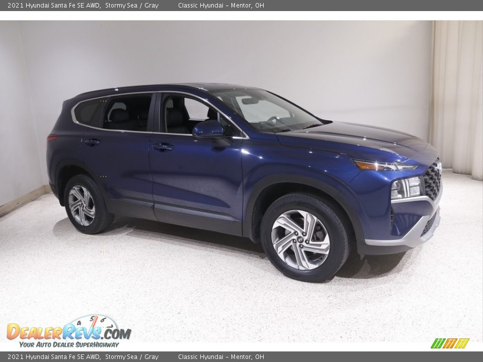 2021 Hyundai Santa Fe SE AWD Stormy Sea / Gray Photo #1