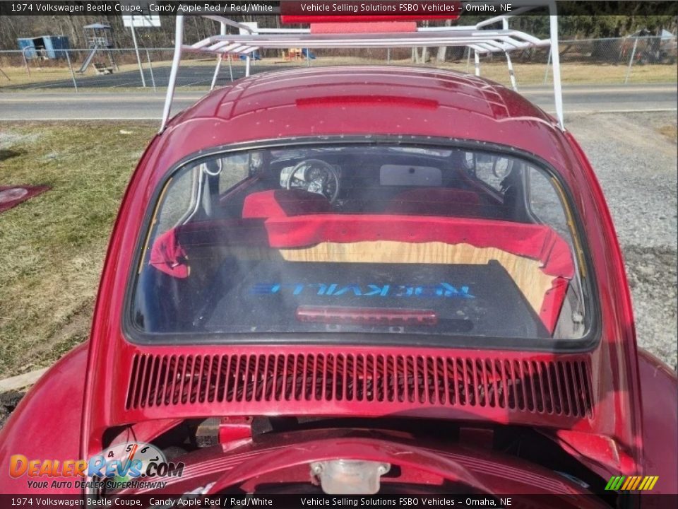 1974 Volkswagen Beetle Coupe Candy Apple Red / Red/White Photo #10