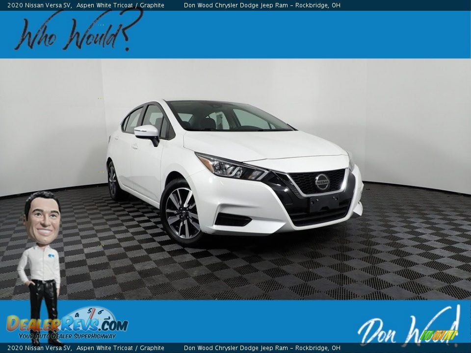 2020 Nissan Versa SV Aspen White Tricoat / Graphite Photo #1