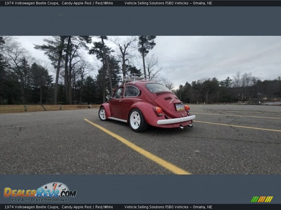 1974 Volkswagen Beetle Coupe Candy Apple Red / Red/White Photo #19