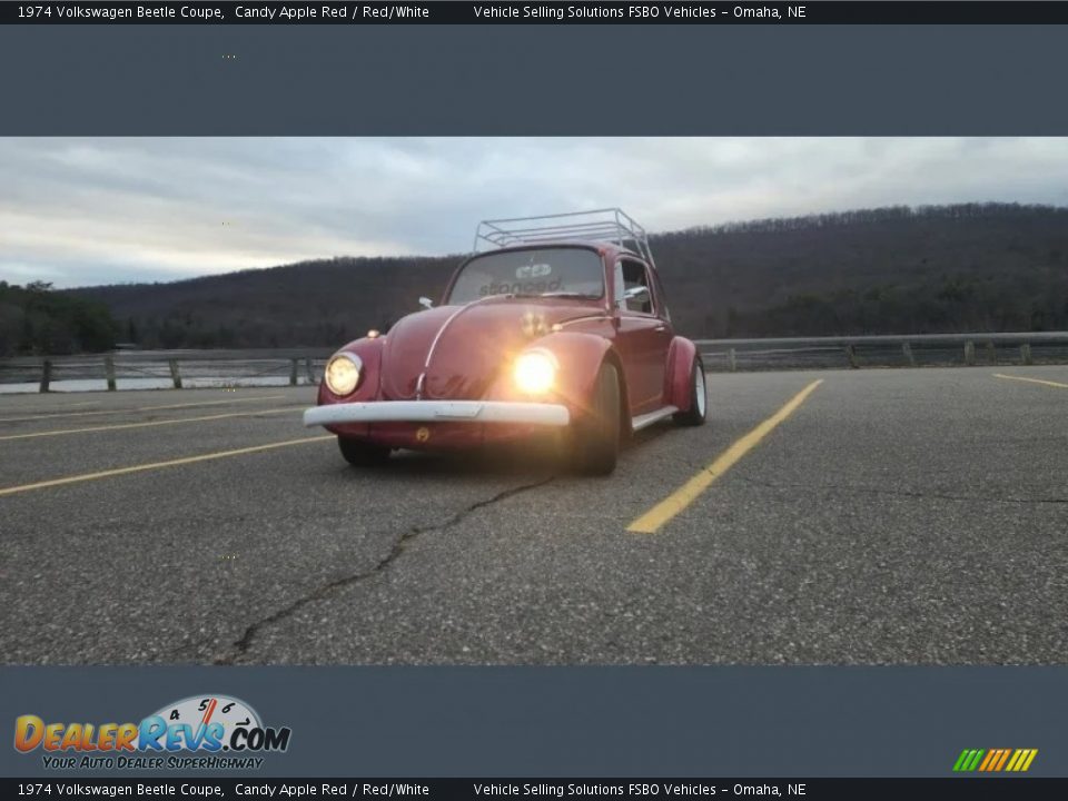 1974 Volkswagen Beetle Coupe Candy Apple Red / Red/White Photo #20