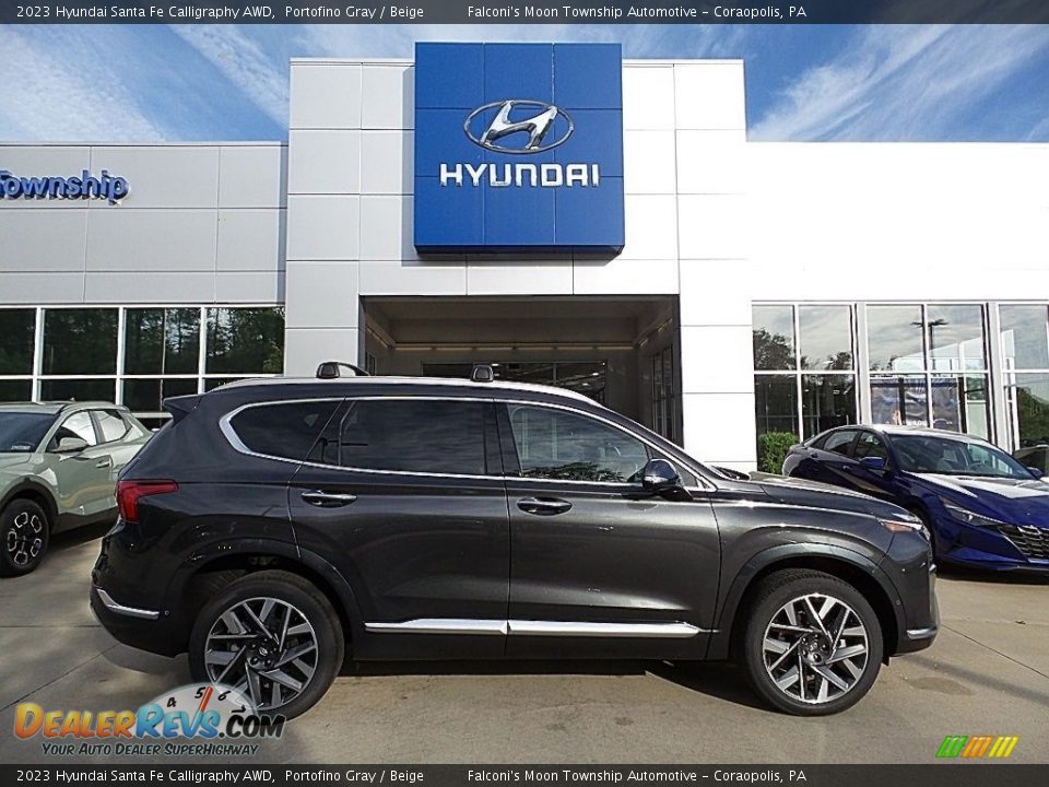 2023 Hyundai Santa Fe Calligraphy AWD Portofino Gray / Beige Photo #1