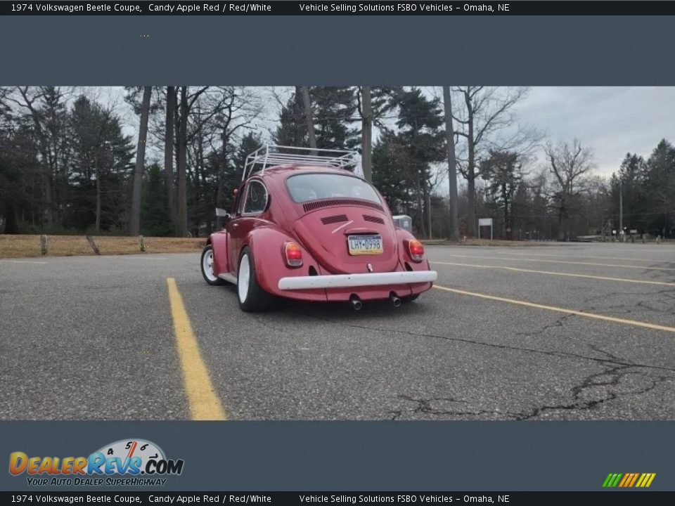 1974 Volkswagen Beetle Coupe Candy Apple Red / Red/White Photo #24