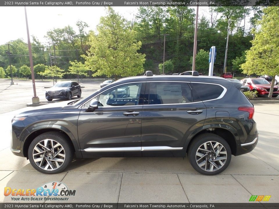 2023 Hyundai Santa Fe Calligraphy AWD Portofino Gray / Beige Photo #6